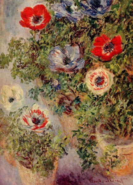 Claude Monet Still Life with Anemones Sweden oil painting art